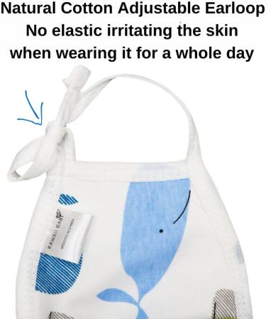 KaWaii Kids Face Cloth Masks for Children & Teens (2-5T) - 4-Layer Waterproof Cotton Pack of 6 + 6 PM2.5 Pads Fun Animal Designs - Buy Online on GoSupps.com