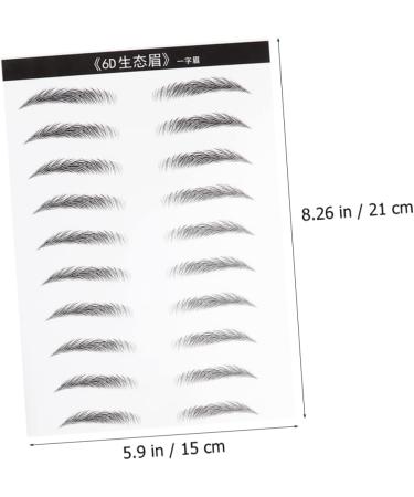 AUTSUPPL 2 Pairs Simulation Eyebrow Hair-like Simulation Artificial Eyebrow Patch Eyebrow Waterproof Black 21.00X15.00X0.01CM Black - Buy Online on GoSupps.com