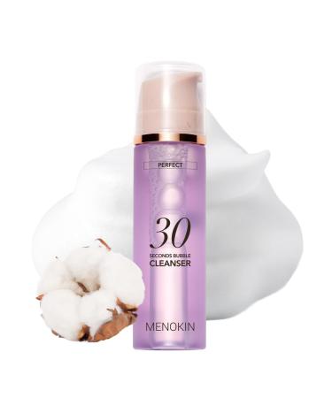 MENOKIN Cotton Cloud Bubble Cleanser Perfect EGF Skin Repair Remove Impurities Low pH for Sensitive Skin Hydrating & Non-Stripping Gentle Face Wash Foaming bubbles Korean Skincare 5.07 fl oz