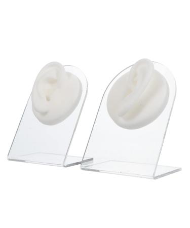 Milisten 1 Pair Ear Model Soft Silicone Ear Display Models