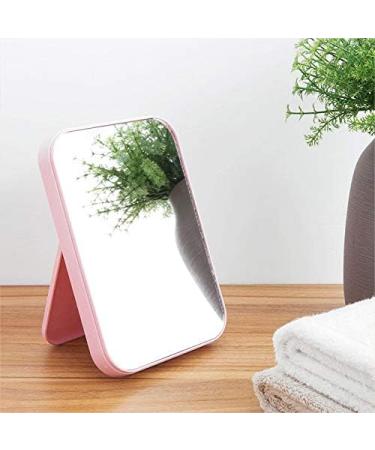 Coobbar Foldable Desktop Makeup Mirror - Portable Princess Square Mirror for Women (Pink) - Buy Online on GoSupps.com