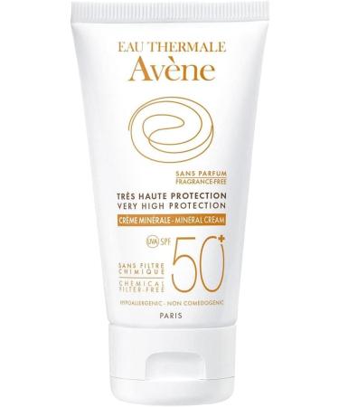 Avene Sun Care Very High Protection Mineral Cream SPF50+ 50ml - Buy Online on GoSupps.com