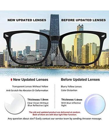 Meetsun Blue Light Blocking Glasses - UV400 Transparent Lens | Anti-Headache & Better Sleep - Black & Transparent Pink - Buy Online on GoSupps.com