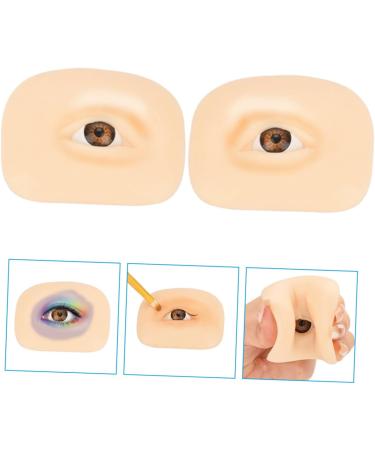 DOITOOL Practical Eye Skin 2 sets Eye Simulated Up Portable Thick Makeup Fake Professional Skin Board Training of Eyeshadow 6.9x5.2cmx2pcs Assorted Colorx2pcs - Buy Online on GoSupps.com