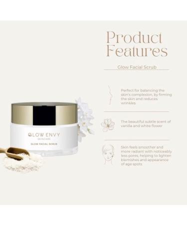 Glow Envy Skincare Facial Scrub - To Brighten and Tone Skin (50ml) - Buy Online on GoSupps.com