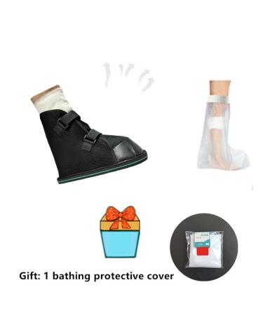 Buy Adjustable Walking Boots | Medical Open-Toe Plaster Shoes | Recovery Cast Shoe for Men & Women (Summer XL) - Black - Buy Online on GoSupps.com