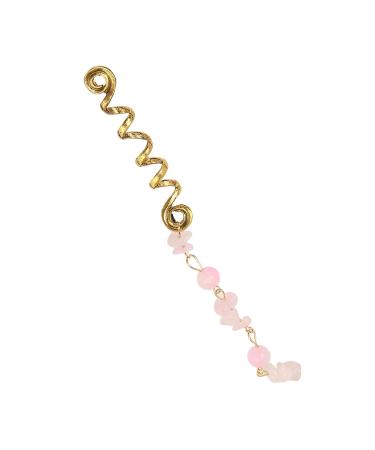 Exquisite Pink Hair Dreadlock Jewelry - 5 Large Alloy Braiding Rings for Parties | International Shipping - Buy Online on GoSupps.com