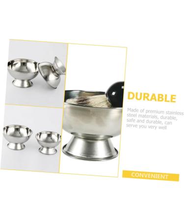 High Impact Stainless Steel Shaving Cup & Brush Set - Minkissy Metal Razor & Soap Holder for Smooth Shaving Experience - Buy Online on GoSupps.com