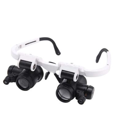 Glasses-Type Head-Mounted Magnifying Glass WithLights for Old Man Book Reading Jewelry Identification Watches Repair Magnifier