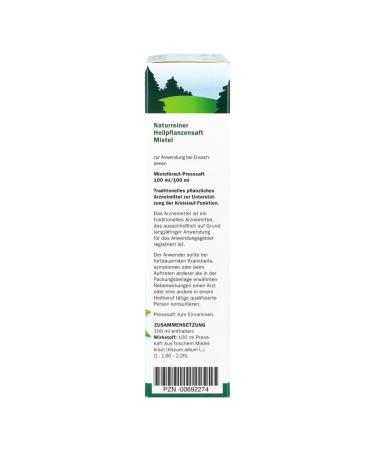 Schoenenberger Mistletoe Juice 200 ml - Premium Organic Herbal Supplement for Health | International Shipping Available - Buy Online on GoSupps.com