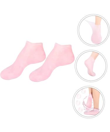 DOITOOL 2 Pairs Sock Spa Repair Moisturizer Moisturizing Gel Booties Essential Skin Oil Heel Silicone Protective High Pads Hard Moisturing Foot Women s Pink Women's Sebs Vitality Sole Pad - Buy Online on GoSupps.com
