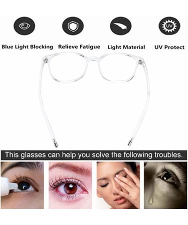 Buy LNTICB Blue Light Filter Glasses | TR90 Computer & Gaming Safety Glasses for Men & Women - Stylish UV Protection & Eye Strain Relief - Buy Online on GoSupps.com