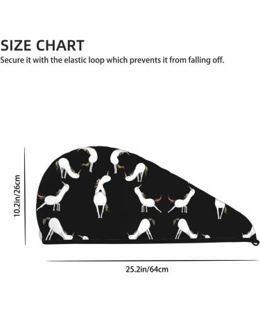 Unicorn Sun Salutation Yoga Microfiber Hair Towel - Super Absorbent Coral Velvet Cap for Long Curly & Thick Hair | Quick Dry Wrap for Women - Buy Online on GoSupps.com