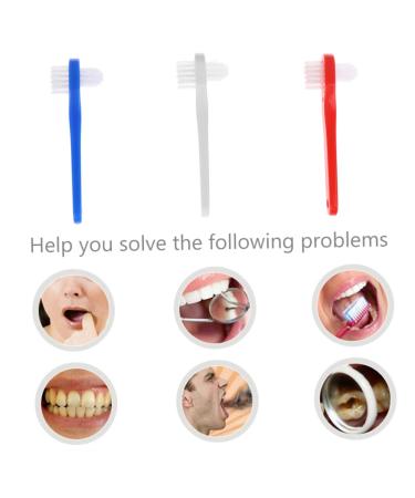 Minkissy Hard Toothbrush for Dental Care | Double Head Prosthesis Cleaner | Partial Dignity Brush for Prosthetics - Buy Online on GoSupps.com