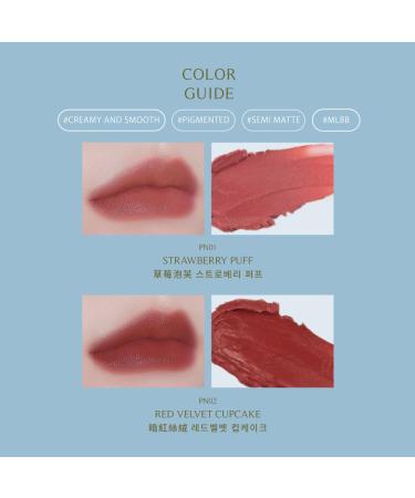 FreshO2 x Pony Bubble Soft Matte Lipstick | Hydrating Vegan Satin Lipstick - Strawberry Puff | Silky Smooth Cruelty-Free | Made in Taiwan - Buy Online on GoSupps.com