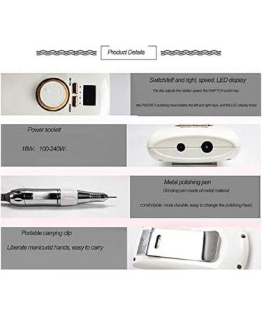 Portable Rechargeable 30000RPM Electric Nail Drill Machine Professional E File Nail Drill Kit Manicure Pedicure Polishing Grinding Set for Acrylic Gel Nails Or Salon Home DIY Use - Buy Online on GoSupps.com