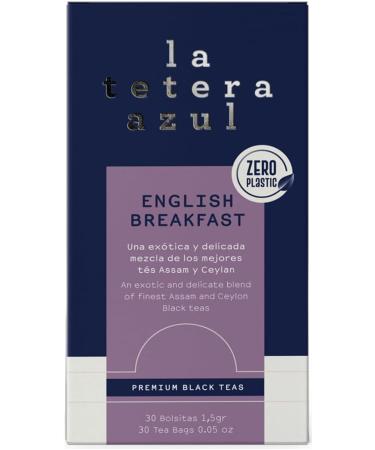  LATETERAZUL La Tetera Azul | Black Tea for English Breakfast | Assam and Ceylon Robusta and Malted Black Tea | English Breakfast Ho.Re.Ca. - 30 Tea Filters (45 Gr) - Buy Online on GoSupps.com