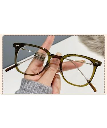 Oversized Reading Glasses Blue Light Blocking Lightweight Computer Readers Anti Glare Flat Light Mirror Eyewear +300 Green
