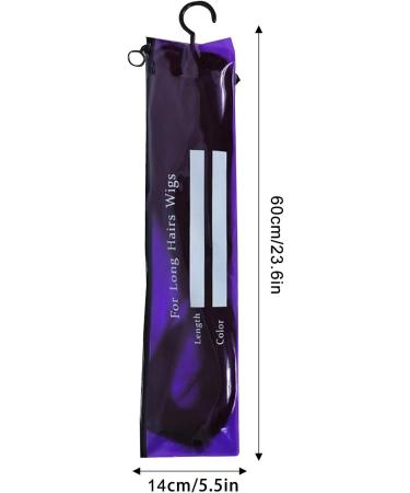 Wig Holder for Multiple Wigs | Wig Storage Organizer - Space-Saving Long Wig Travel Bag Hair Extension Holder for Women Purple - Buy Online on GoSupps.com