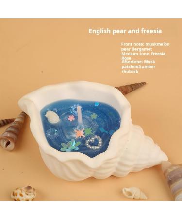 Marine-Themed Wax Melts - Starfish & Seashell Scented Candles (4 in 1 Baby Blue) | Shop Internationally - Buy Online on GoSupps.com