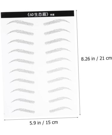 FOYTOKI 2 Pairs Simulation False Eyebrows Sticker Imitation Natural Brow Clear 21.00X15.00X0.01CM Black - Buy Online on GoSupps.com