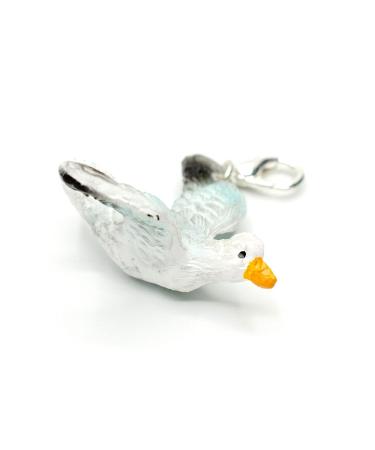 Miniblings seagull charm zipper puller bird seagull corsica vacation summer - handmade fashion jewelry i chain fans silver -plated - beggar pendant beggar strap - trailer for bracelet