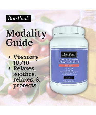 Bon Vital Deep Tissue Massage Creme - Professional Muscle Relaxation & Recovery Cream 1 Gallon for Sports & Therapeutic Massage - Buy Online on GoSupps.com