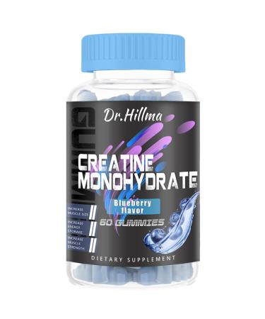 Creatine Monohydrate Gummies Enhanced Creatine Monohydrate with AstraGin to Improve Absorption Muscle Growth and Workout Recovery Anaerobic Endurance Blueberry Flavor 60 Count