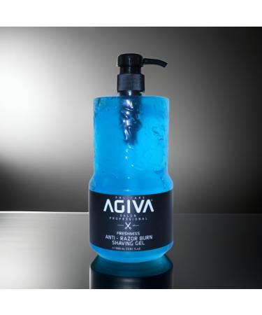 Agiva Shaving Gel Razor Burn Comfort 1000 ml Men's Shaving Gel - Men's Beard Shaving Gel for Smooth and Irritation-Free Shaving Fresh Comfort Prevents Cuts and Razor Burns - Buy Online on GoSupps.com