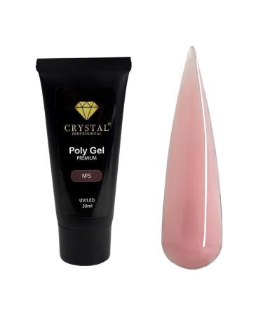 Crystal Professional Gel Builder - 30 ml - Building gel for extensions and repair of variable nails - Dense texture gel building gel for thin nails - Building gel for a