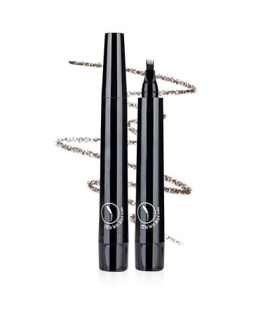 2024 New Magic Eyebrow Pencil Waterproof Microblading Eyebrow Pencil Contouring Pen 4 Tipped Precise Brow Pen Fine Stroke Microblading Eyebrow Pencil Creates Natural Makeup Effect (E-5Pcs) (E-natural black One Size) One Size E-natural Black