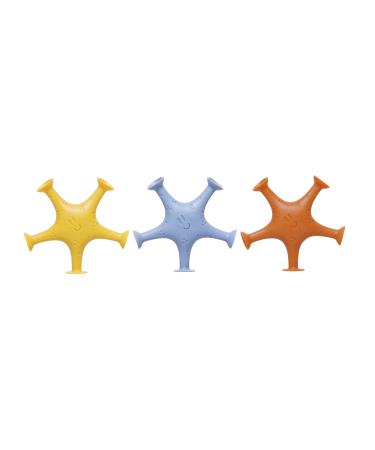 Ubbi Muted Color Starfish Stretch and Suction Toys, Baby Bath Accessory, Water Toys for Toddler Bath Time Play Starfish Stretch and Suction, Muted