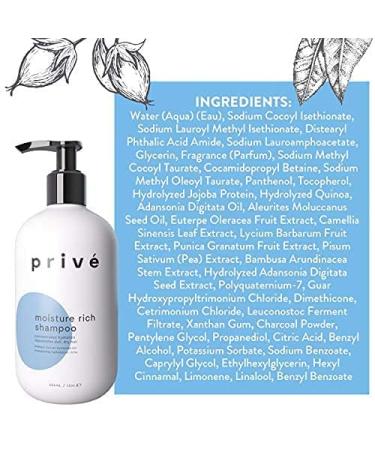 Priv Moisture Rich Shampoo - Deep Moisturizing Shampoo for Dry & Lifeless Hair 12oz - Buy Online on GoSupps.com