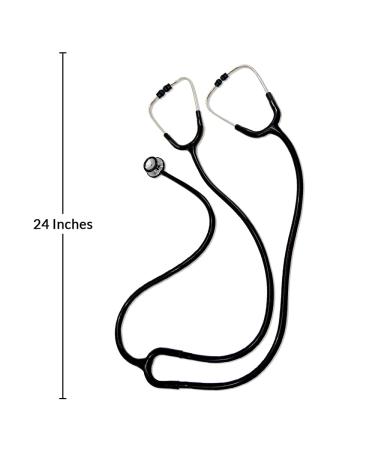 Deluxe Dual-Head Teaching Stethoscope for Medical Training - Black - Buy Online on GoSupps.com