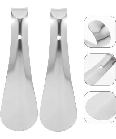 DOITOOL Stainless Steel Metal Shoe Horn Set - 2 Pcs Portable Travel Shoe Helper for Seniors, Men, Women, and Kids - 14.5cm - Buy Online on GoSupps.com
