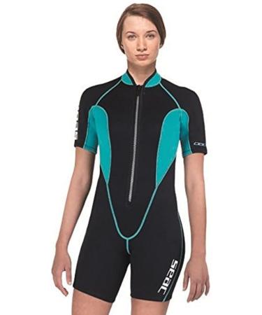 SEAC Ciao 2.5mm High Stretch Comfortable Neoprene Short Wetsuit Lady XX-Large Black/Blue