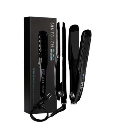 Silk Touch Hair Straightener Ionic Flat Iron for Hair Nano Titanium Mirror Plates 1.5" - 450F to 480F Designed for Keratin Treatments and Salon Professionals