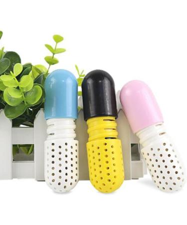 SOLUSTRE 1pc Shoe Deodorizer Balls Odor Eliminator Shoes Deodorant Capsules Agent Desiccant Yellow - Buy Online on GoSupps.com