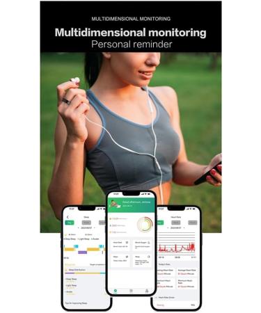 FYOBOT Smart Ring - Health Monitor for Men & Women | Thermometer Blood Pressure Heart Rate & Sleep Tracking | IP68 Waterproof Silver - Buy Online on GoSupps.com