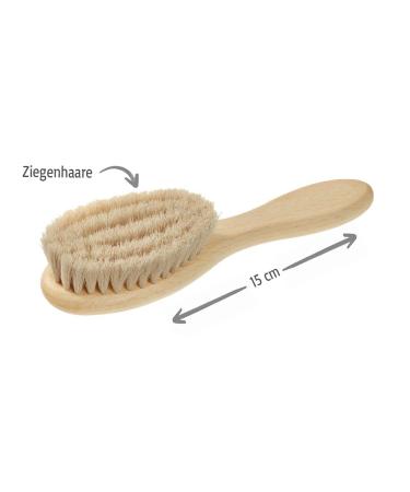 Personalized Baby Hairbrush Engraved Wooden & Goat Hair | Perfect Gift for Newborns - Buy Online on GoSupps.com