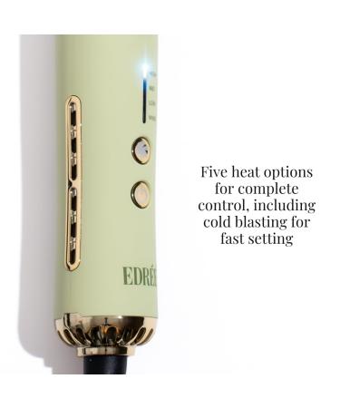 Loulou 2-in-1 Airflow Hair Straightener & Curler | Titanium Plates | Adjustable Heat 330 F-450 F | Cool Shot & 360 Swivel | International Dual Voltage (Sage - Buy Online on GoSupps.com