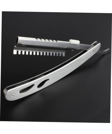 Minkissy Stainless Steel Razor Holder - Durable Hairdresser & Beard Razor Stand for Straight Blade & Knife - Buy Online on GoSupps.com