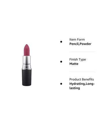 MAC Powder Kiss Lipstick - Burning Love (1 Count) | Long-Lasting Matte Lipstick - Buy Online on GoSupps.com