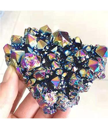 Natural raw Aura Crystal Cluster Colorful Electroplate 150-200g for Home Decoration