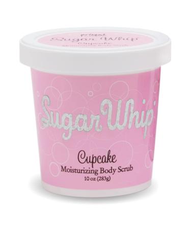 Primal Elements Sugar Whip Exfoliating Scrub  Body and Face Cleanser for Silky Smooth  Moisturize All Skin Types  10 Oz  Cupcake  10 Ounce