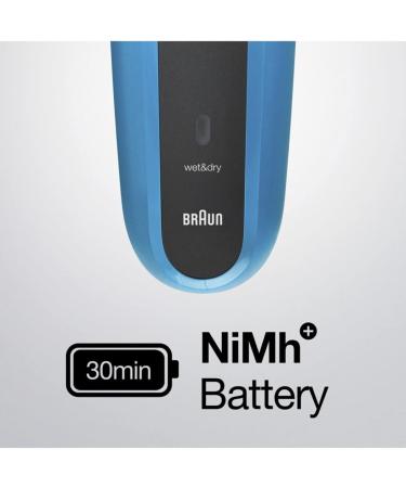 Braun Series 3 310BT Electric Razor for Men - 3-in-1 Trimmer Rechargeable Wet & Dry 30-Min Run Time Black/Blue - Ideal Beard Grooming Tool - Buy Online on GoSupps.com