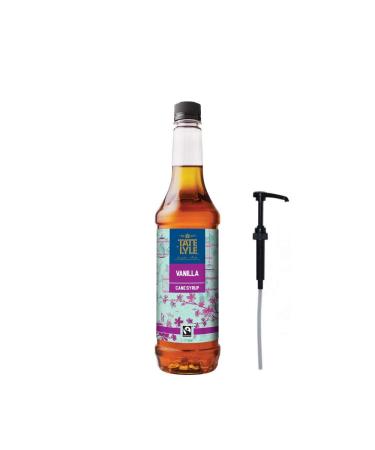 Tate & Lyle Vanilla Coffee Syrup Fairtrade 750ml (1 Bottle with Pump) Vanilla 750 ml (Pack of 1)