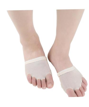 FOMIYES 1 Pair Ballet Toe Protector Foot Protector Dance Socks Forefoot Pads Beige L