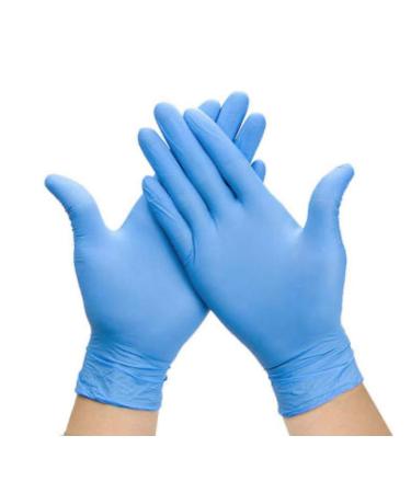 100PCS Disposable Hand Covers Blue Nitrile Hand Covers for Food Dust Free for Crafts Painting Gardening Cooking