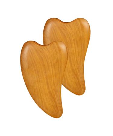 NOLITOY 2pcs Scraping Tablets Wooden Gua Stick Back Scraping Board Facial Lifting Stone Facial Lifting Tool Jade Roller Cream Bian Wooden Scraping Massage Tool Facial Tools Care Scraper